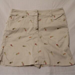 IZOD Women’s Khaki with Pineapples Skirt Size 10